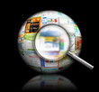 Internet Website Search Black 3D Ball Internet Website Search Black 3D Ball