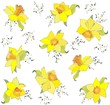 Seamless background from a flowers ornament
