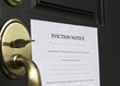 Eviction Notice Letter on Front  Door