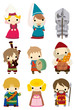 cartoon Medieval people icon
