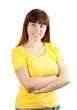 happy casual woman