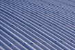 Blue corrugated metal roof