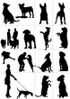 Set of dogs silhouette. Vector illustration