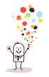 businessman and confetti