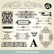 vintage ornaments - labels - antique - vector vintage ornaments - labels - antique - vector
