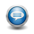 Icono borde metalico chat Icono borde metalico chat