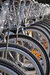 Alignement de vélos à Paris