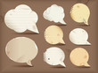 Paper speech bubbles- round Paper speech bubbles- round