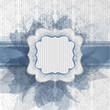 Biglietto romantico con fiori blu- Template  for greeting card