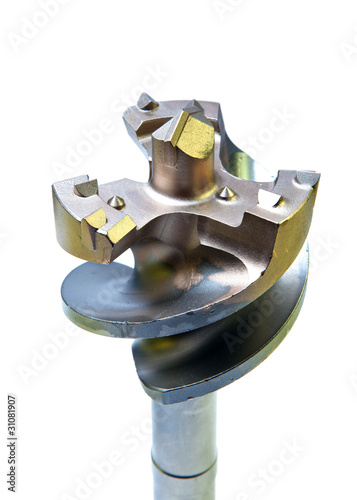 Photo: Big diameter building drill on concrete for powerful Big diameter building drill on concrete for powerful