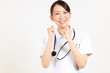 enthusiastic Japanese nurse/意欲的な日本人看護師