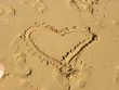 Herz im Sand