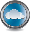 Brushed metal and chrome button with cloud