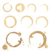 Vector stains of coffee