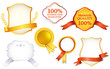 Collection of quality labels, illustration Collection of quality labels, illustration