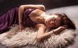 sexy caucasian girl in elegant dress lying on the carpet sexy caucasian girl in elegant dress lying on the carpet