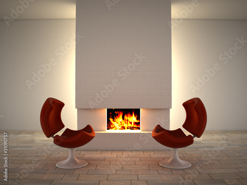Illustration: Kaminzimmer Kaminzimmer