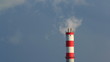 Pollution in sky through the hot air. Time-lapse, no birds.