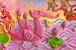 Art of Thailand in buddhism temple wall