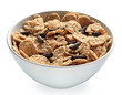 Photo: Bowl of bran cereal with chocolate curls Bowl of bran cereal with chocolate curls