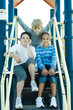 Children on playground equipment