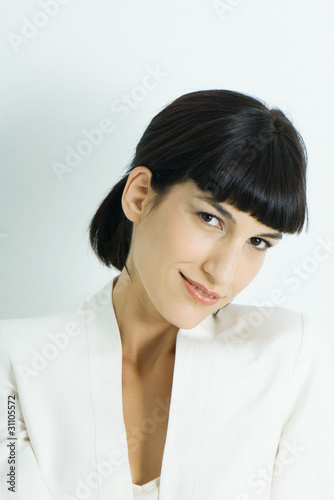 Photo: Woman, smiling at camera, portrait Woman, smiling at camera, portrait