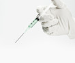 Syringe in doctors hand