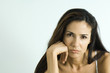 Woman pouting, looking at camera, portrait