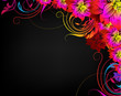 Floral Decorative Corner Design Floral Decorative Corner Design
