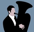 Man playing the Tuba