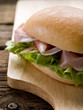 sandwich with parma ham and lettuce