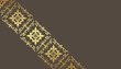 brauner hintergrund mit goldornament diagonal