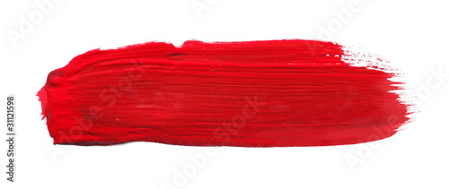 Photo: red watercolor brush red watercolor brush
