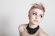 Photo: Young Female Punk with Pink Hair Young Female Punk with Pink Hair