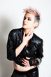 Attractive Young Woman in Punk Attire Attractive Young Woman in Punk Attire