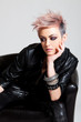 Photo: Attractive Young Woman in Punk Attire Attractive Young Woman in Punk Attire