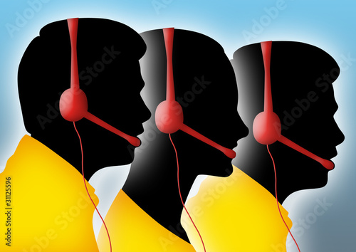 Illustration: Call Center Abstract Call Center Abstract