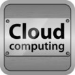 Cloud computing tablet attached on a metal button with nails Cloud computing tablet attached on a metal button with nails