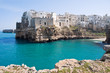 Panoramic view of Polignano a Mare. Apulia.