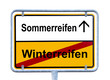 Schild Winterreifen Sommerreifen Schild Winterreifen Sommerreifen