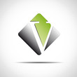 Logo initial letter V on white background # Vector