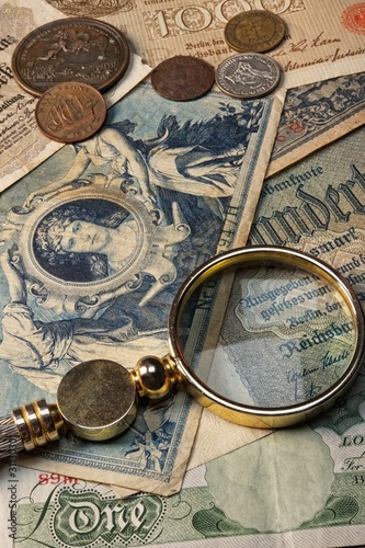 Photo: Old money with a lope on it Old money with a lope on it