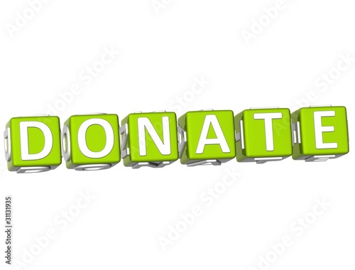Illustration: Donate Cube text Donate Cube text