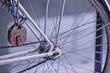The wheel of a bicycle