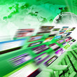 Abstract image of media streams