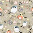 natural pattern with birds