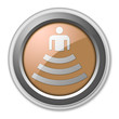 Bronze 3D Style Button "Amphitheater"