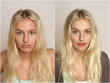 Foto: Vorher-Nachher-Bild einer jungen Frau Vorher-Nachher-Bild einer jungen Frau
