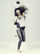 Beautiful girl in jump