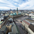 Hamburg, view of City Hall and the city panorama, Germany